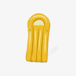 水上气垫黄色水上充气气垫高清图片