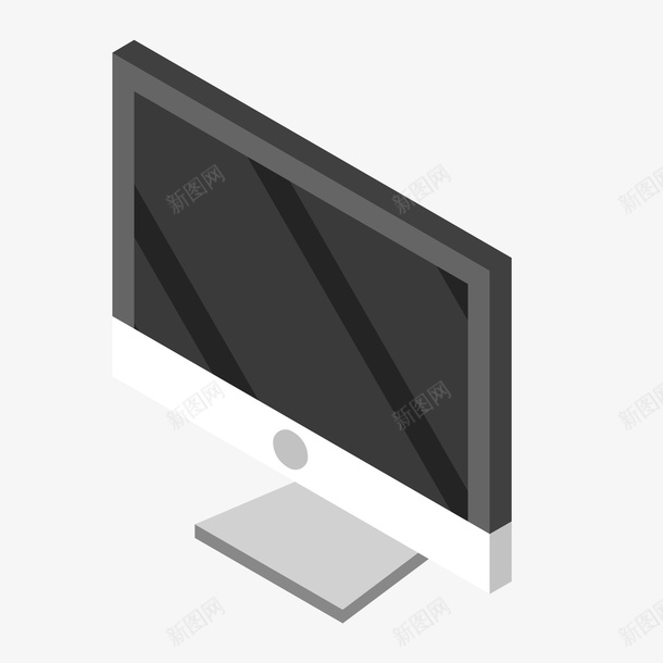 黑色电脑显示器png免抠素材_新图网 https://ixintu.com 卡通 台式电脑 显示屏 电脑显示器 背景装饰 黑色显示器