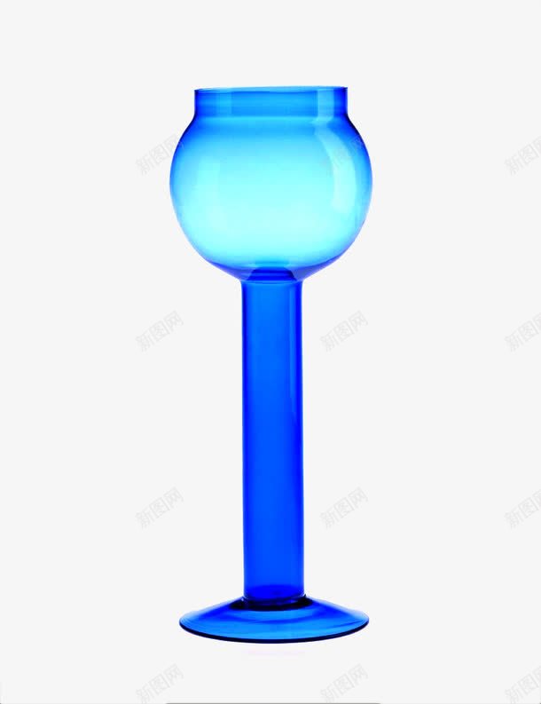 高脚蓝色玻璃杯花瓶png免抠素材_新图网 https://ixintu.com 创意 玻璃 花瓶 蓝色 装饰 设计