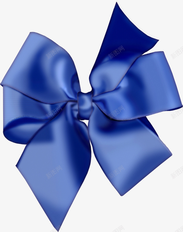 蓝色装饰用花结png免抠素材_新图网 https://ixintu.com 礼物 结 蓝色 装饰