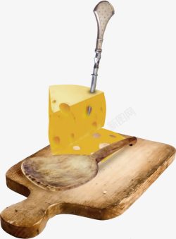 板垫上的奶酪素材