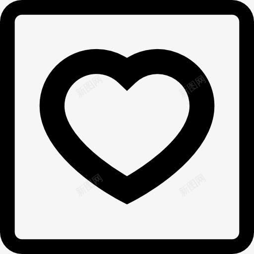爱的象征心脏轮廓在广场图标png_新图网 https://ixintu.com 心 标志 浪漫情人节 爱 符号 象征
