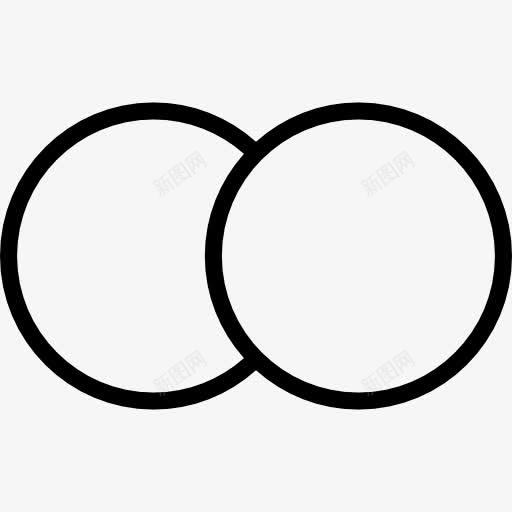 两圆轮廓图标png_新图网 https://ixintu.com 两 夫妇 形状 抽象的图标集 概述 符号界 轮廓