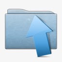 文件夹蓝色上传提升提升增加起来图标图标