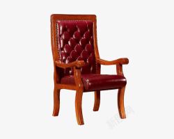 皮质红色贵宾椅素材
