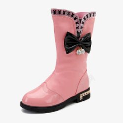 粉色马靴女童靴子高清图片