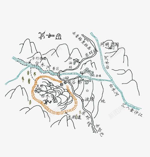 云南旅游地图png免抠素材_新图网 https://ixintu.com 云南地图 地图 旅游地图 线性地图