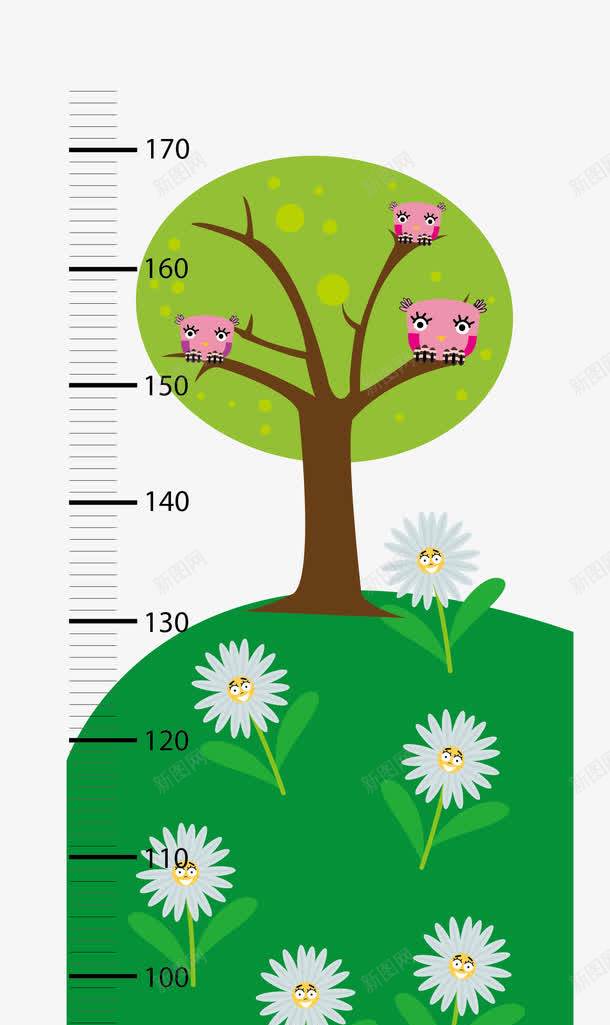 身高尺子矢量图eps免抠素材_新图网 https://ixintu.com 儿童身高尺子 尺子 树木 身高尺子 矢量图
