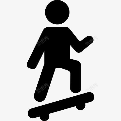 男子滑冰图标png_新图网 https://ixintu.com 休闲 体育 滑冰 滑板 运动 运输