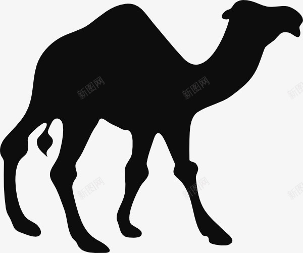 黑色的骆驼图标png_新图网 https://ixintu.com PNG图形 PNG装饰 动物 卡通 装饰 黑色