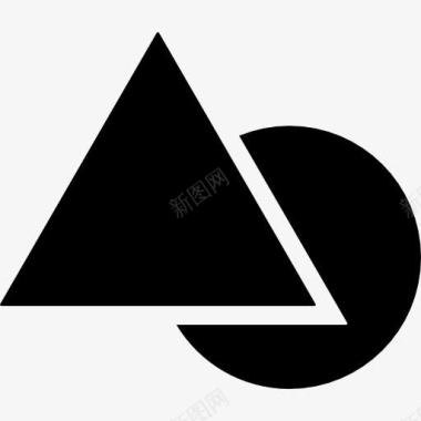 两只黑色的几何图形符号图标图标