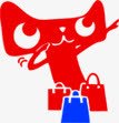 红色购物天猫活动图标图标
