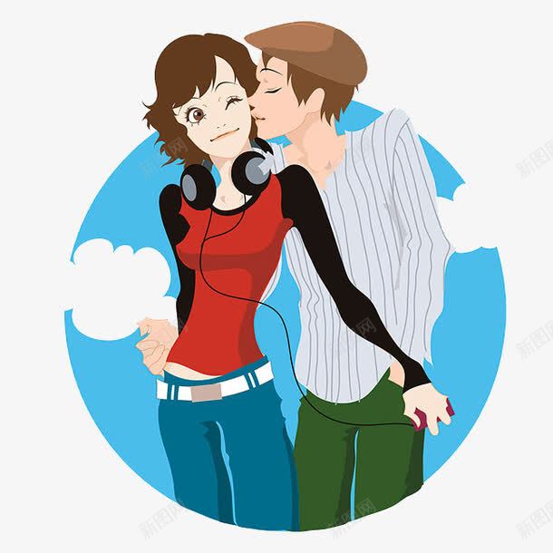 亲吻的男女png免抠素材_新图网 https://ixintu.com png图形 png装饰 情人节 情侣 男女 装饰