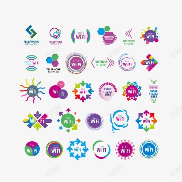 炫彩logo商标图标png_新图网 https://ixintu.com EPS LOGO 偏平化 几何形 卡通 标志 标签 设计元素
