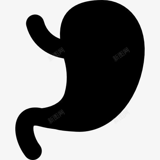 胃的形状图标png_新图网 https://ixintu.com 人体的身体部分 内部 医学 医疗图标 器官 形状 胃 黑色
