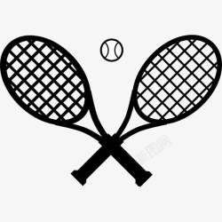 黑色网球拍网球网球拍手绘黑色高清图片