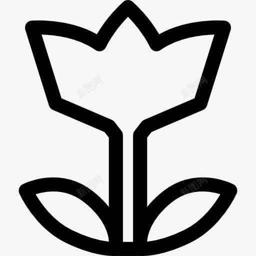 花的轮廓图标png_新图网 https://ixintu.com 剪影 植物 植被 自然 花卉