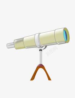 手绘天文望远镜素材