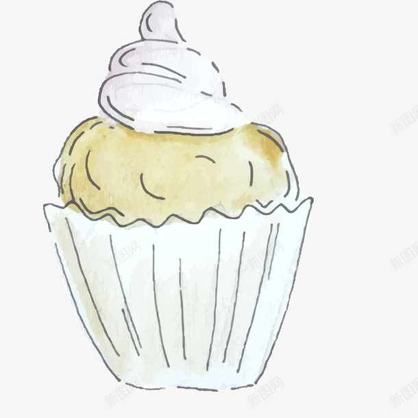 卡通杯糕矢量图eps免抠素材_新图网 https://ixintu.com 奶油蛋糕 杯子里的蛋糕 矢量蛋糕素材 矢量图