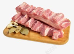 板上的猪肉素材