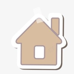 褐色房屋褐色小屋子高清图片