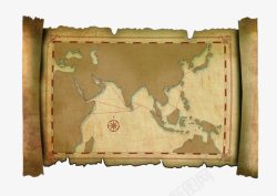羊皮纸复古破旧地图素材