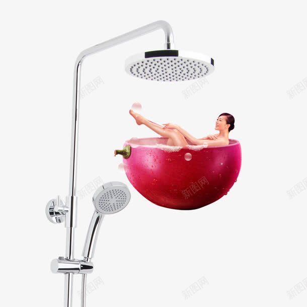 洗澡元素png免抠素材_新图网 https://ixintu.com png 元素 卡通 喷头 喷头喷水 洗澡