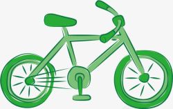 车俩绿色自行车高清图片