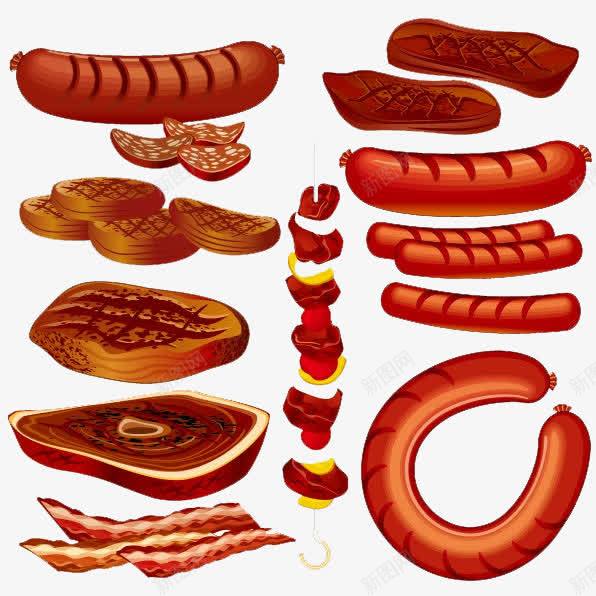 烤肉烤香肠png免抠素材_新图网 https://ixintu.com 烤肉 烤肉串 烤香肠