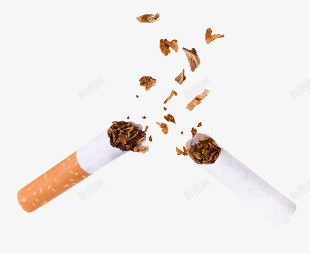 折断的烟png免抠素材_新图网 https://ixintu.com 拒绝烟 有害 烟草