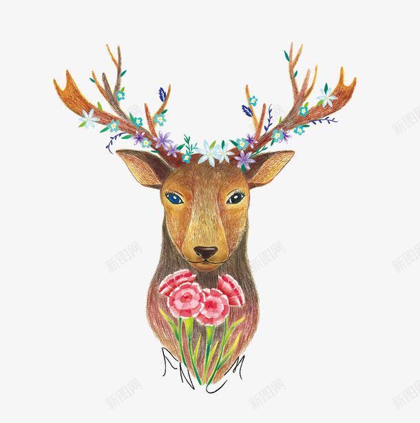 鹿的图图案png免抠素材_新图网 https://ixintu.com 小鹿 棕色的鹿 鹿
