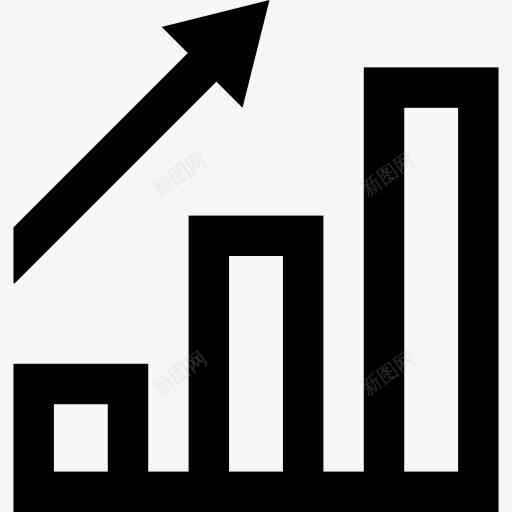 图形图标png_新图网 https://ixintu.com 商业 图 图形 成长条形图 效益统计 箭头 统计