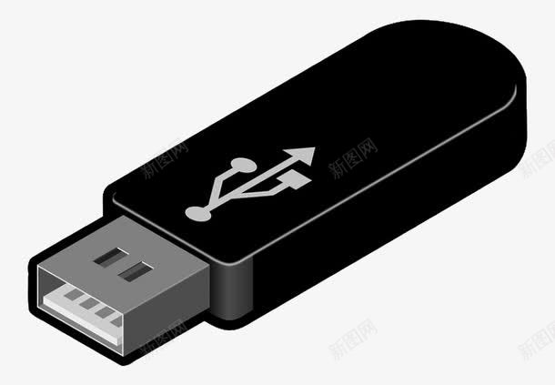黑色u盘png免抠素材_新图网 https://ixintu.com USB闪存 USB闪存素材 usb u盘
