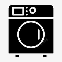 Laundry电器布布洗衣房机洗衣机洗涤电子图标高清图片
