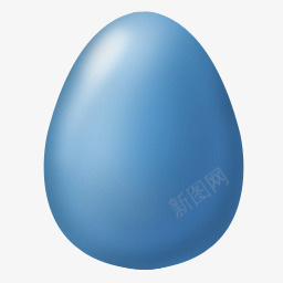 蓝色的鸡蛋图标png_新图网 https://ixintu.com 椭圆体