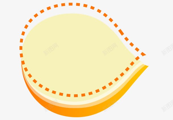 橘黄色对话框png免抠素材_新图网 https://ixintu.com 卡通 地图 建筑 箭头 路标