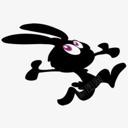 小黑兔狂奔图标png_新图网 https://ixintu.com 图标 小黑 狂奔