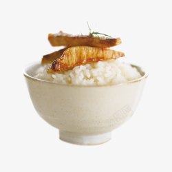 大碗米饭美食肉素材
