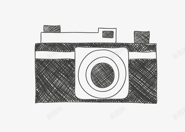 手绘复古相机png免抠素材_新图网 https://ixintu.com 复古 手绘 相机