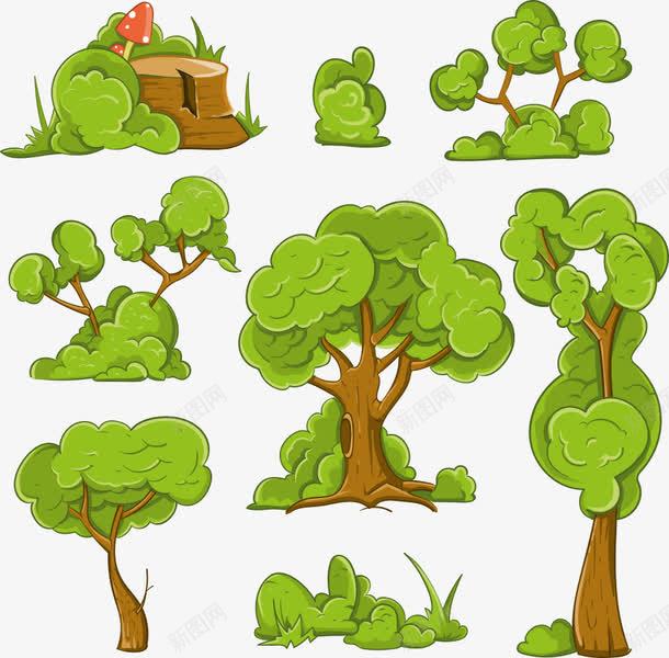 圆形绿色树png免抠素材_新图网 https://ixintu.com 卡通绿色树 圆形绿色树 小树 植物 矢量绿色树 绿植 绿色树