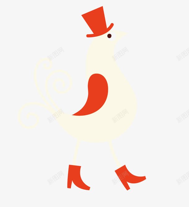 卡通穿着鞋子的鸡png免抠素材_新图网 https://ixintu.com 卡通 帽子 鞋子 鸡