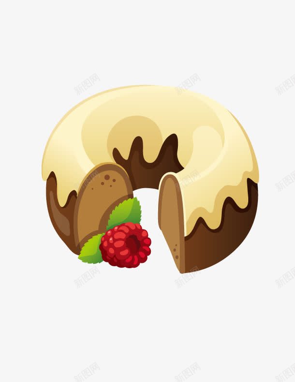 巧克力奶油甜圈png免抠素材_新图网 https://ixintu.com 奶油 巧克力 甜甜圈