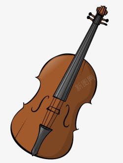 棕色小提琴素材