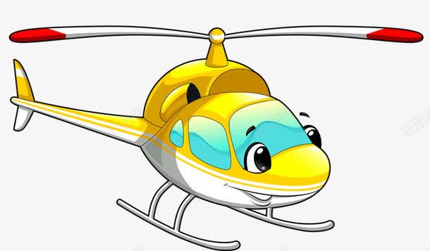 手绘直升机png免抠素材_新图网 https://ixintu.com 卡通 机器 直升机 飞机