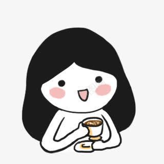 喝茶的女孩卡通png免抠素材_新图网 https://ixintu.com 卡通 喝茶 女孩