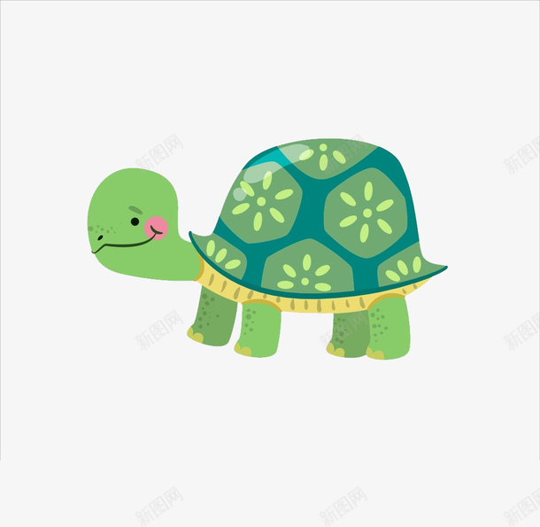 可爱的小乌龟png免抠素材_新图网 https://ixintu.com 乌龟 动物 可爱 手绘小乌龟 水生乌龟 爬行 绿色