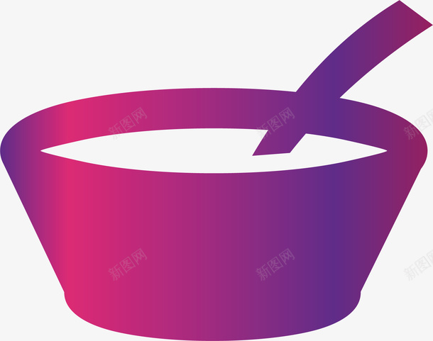 美味羹汤图标png_新图网 https://ixintu.com 勺子 卡通有趣 小碗 扁平化 矢量图案 美味