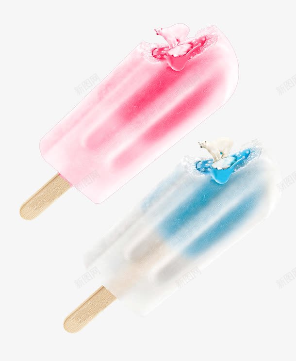 彩色冰淇淋png免抠素材_新图网 https://ixintu.com 冰淇淋 彩色冰棒 雪糕