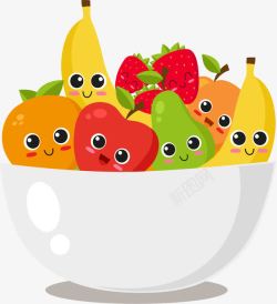 水果沙拉碗碗里的水果高清图片