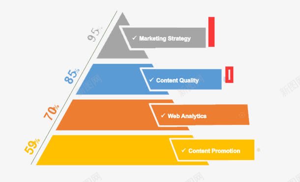 彩色金字塔矢量图eps免抠素材_新图网 https://ixintu.com PPT 免抠PNG素材 分层金字塔 商务 矢量图 金字塔